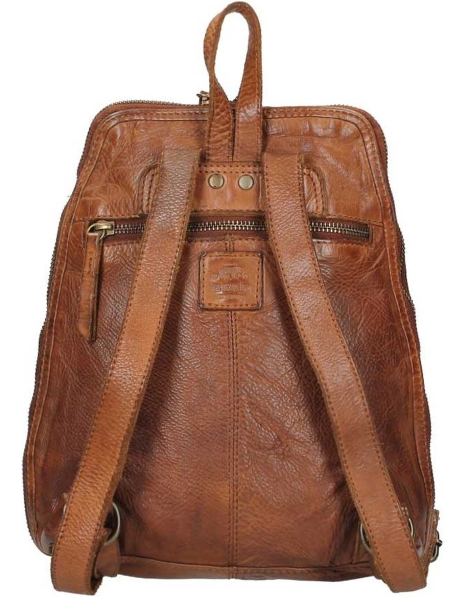 Bear Design Leather backpacks Leather shoppers - Bear Design Backpack 'Iris' cognac