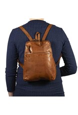 Bear Design Leather backpacks Leather shoppers - Bear Design Backpack 'Iris' cognac