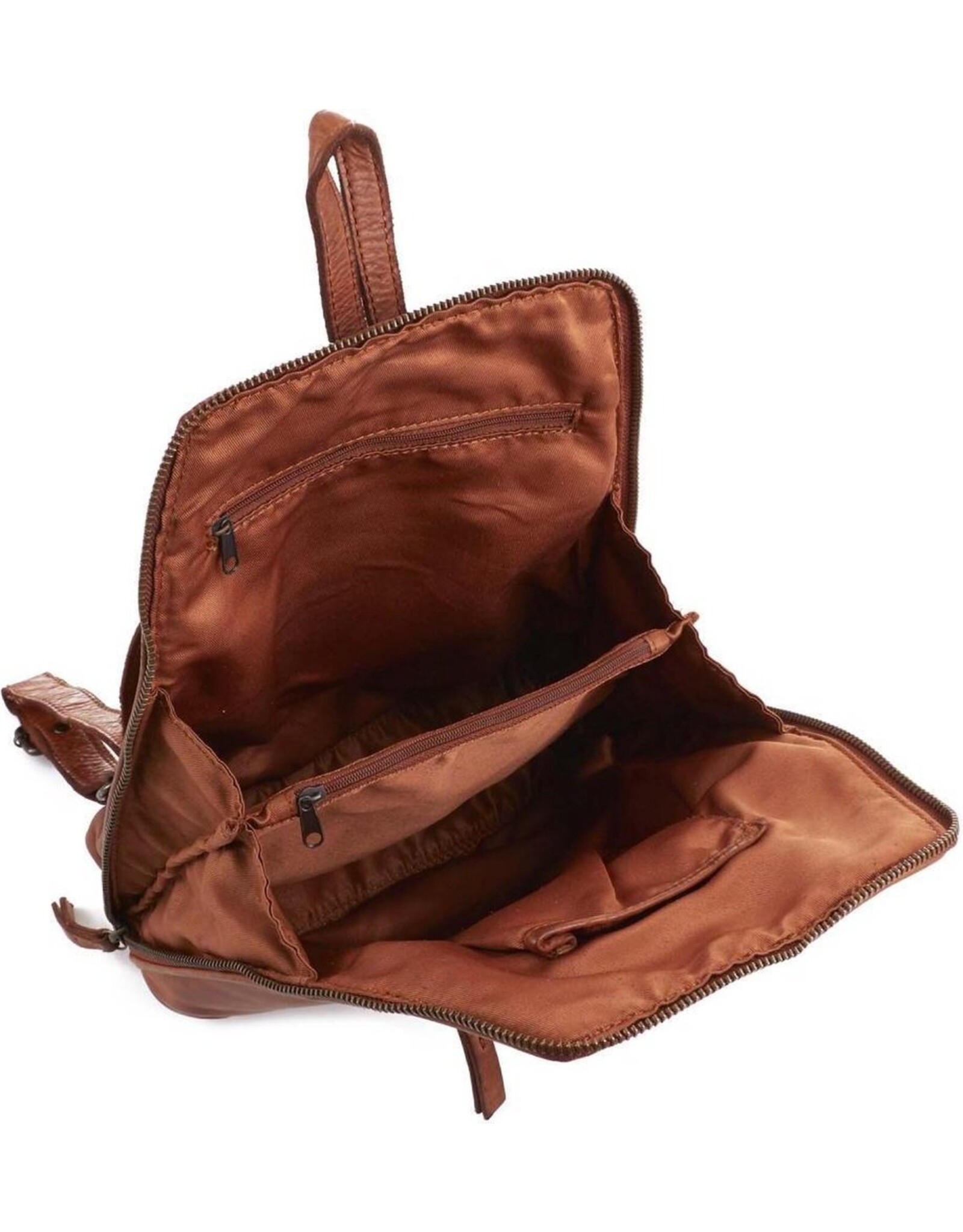 Bear Design Leather backpacks Leather shoppers - Bear Design Backpack 'Iris' cognac