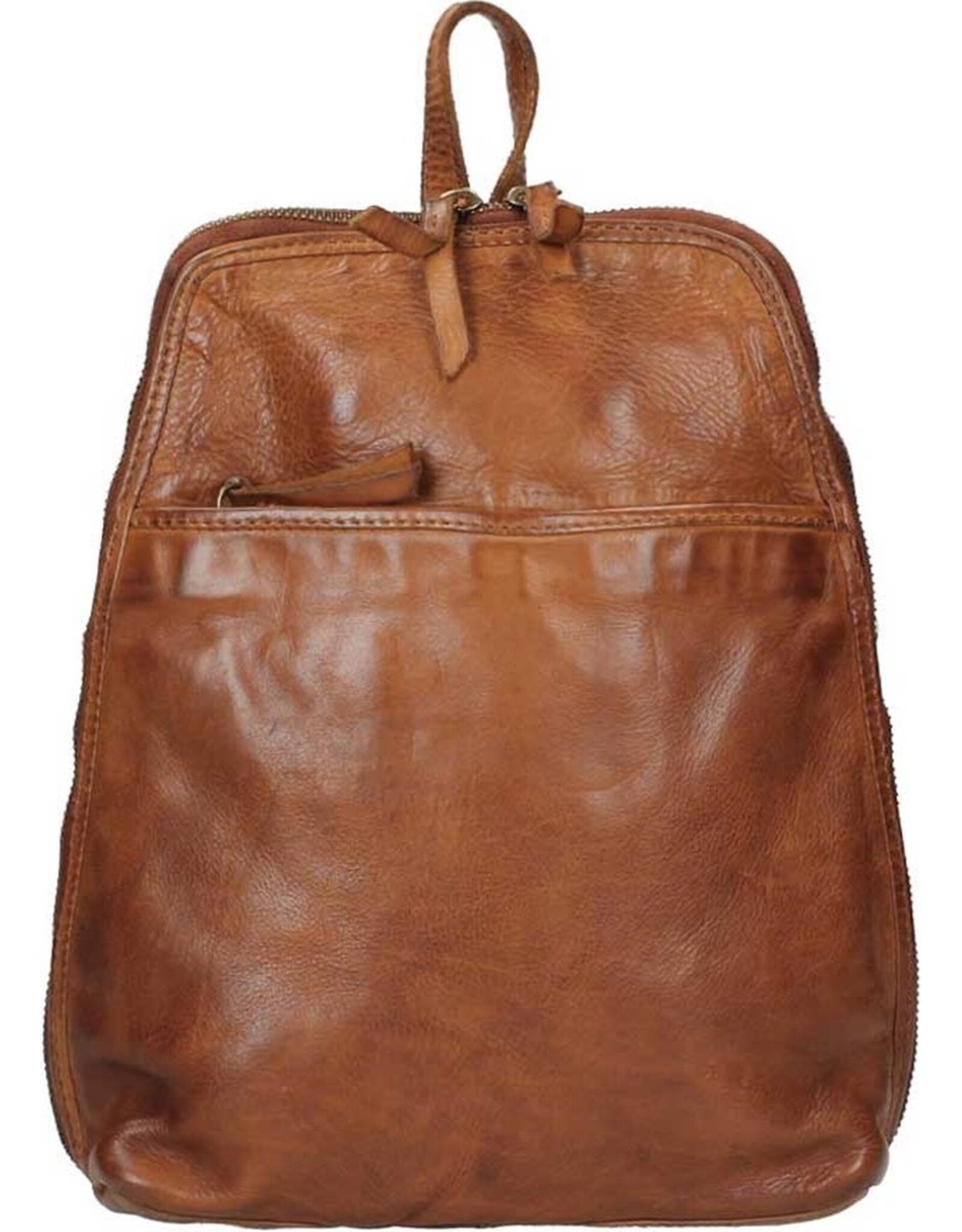Bear Design Leather backpacks Leather shoppers - Bear Design Backpack 'Iris' cognac