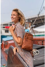 Bear Design Leather backpacks Leather shoppers - Bear Design Backpack 'Iris' cognac