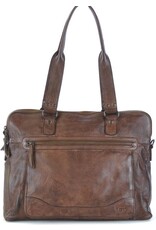 Bear Design Leather Workbags and Leather Laptop Bags - Bear Design Shoulder Bag - Laptop bag ‘Lia’ brown