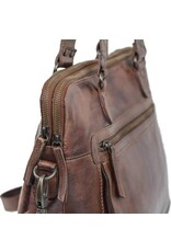 Bear Design Leather Workbags and Leather Laptop Bags - Bear Design Shoulder Bag - Laptop bag ‘Lia’ brown