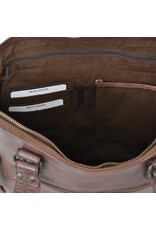 Bear Design Leren werktassen en Leren laptoptassen - Bear Design Schoudertas - Laptoptas "Lia" bruin