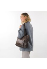 Bear Design Leather Workbags and Leather Laptop Bags - Bear Design Shoulder Bag - Laptop bag ‘Lia’ brown