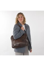 Bear Design Leather Workbags and Leather Laptop Bags - Bear Design Shoulder Bag - Laptop bag ‘Lia’ brown