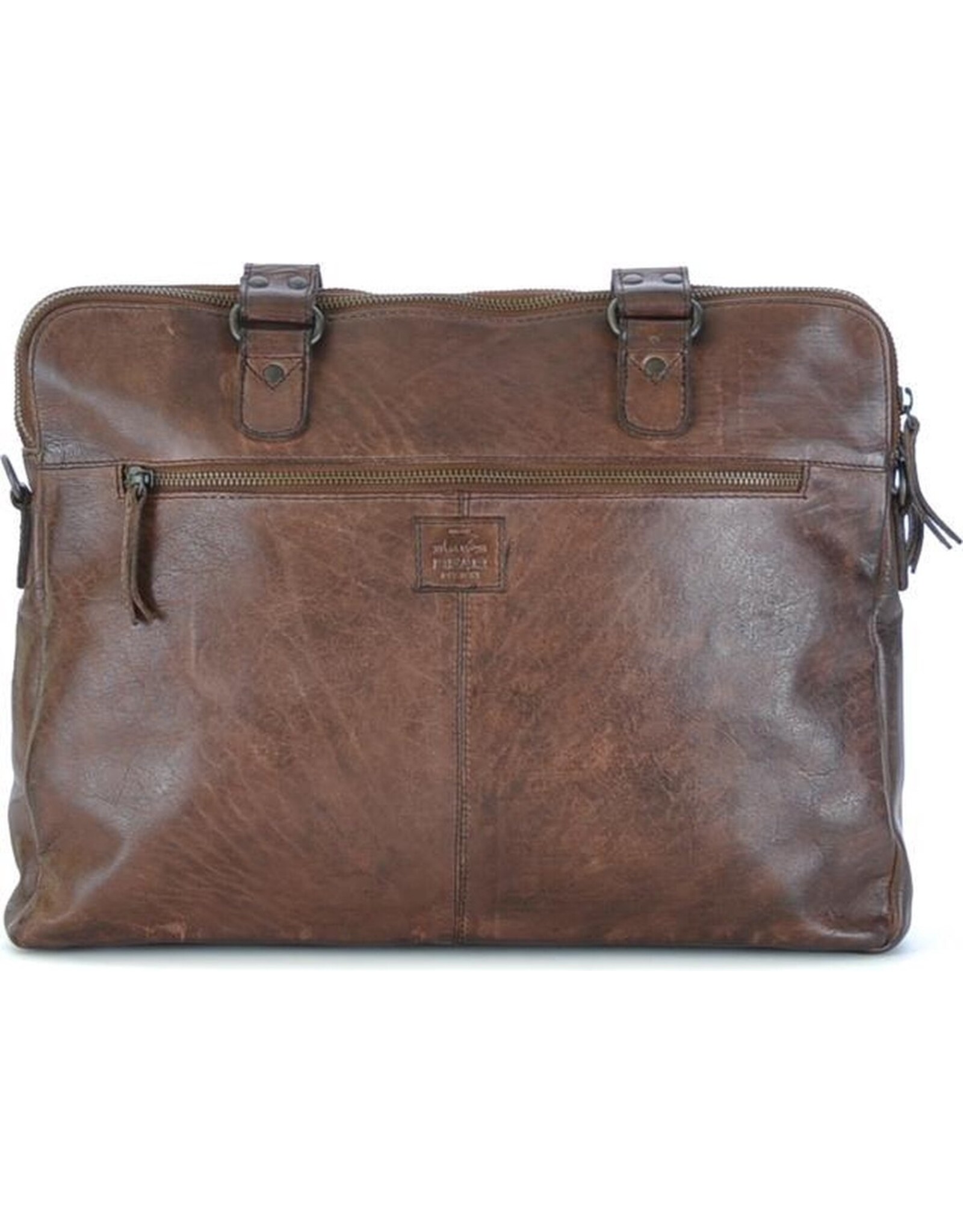 Bear Design Leather Workbags and Leather Laptop Bags - Bear Design Shoulder Bag - Laptop bag ‘Lia’ brown