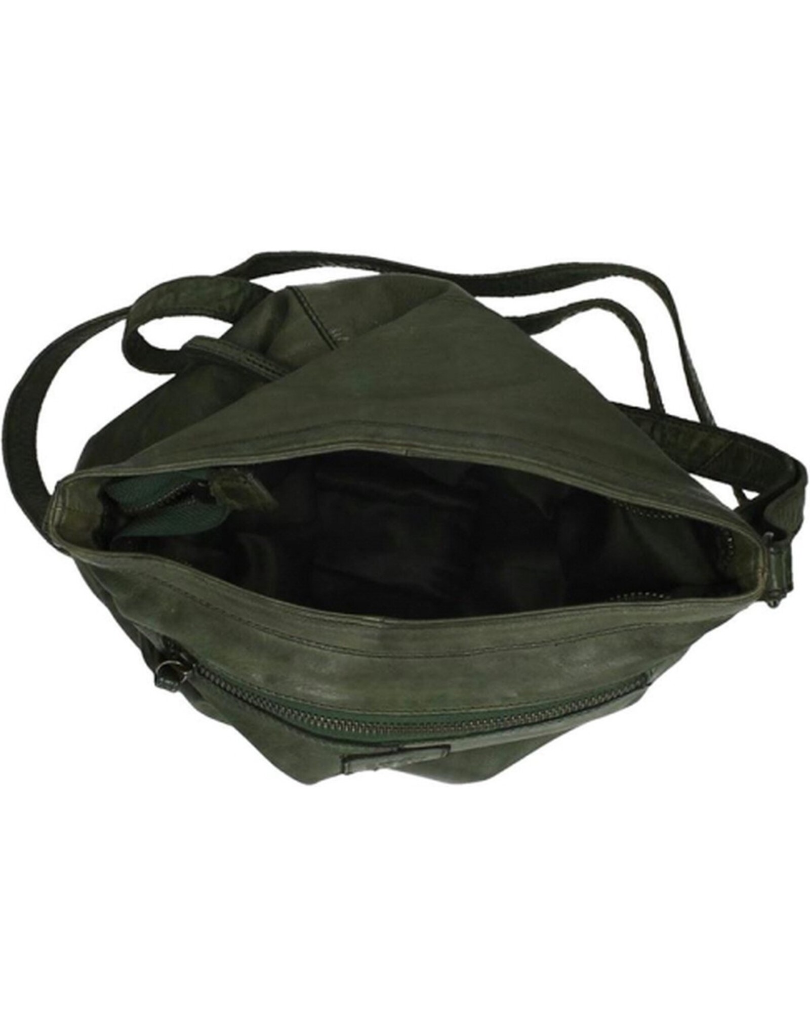 Bear Design Leren schoudertassen Leren crossbody tassen - Bear Design Schoudertas "Chessi"groen
