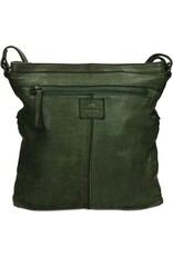 Bear Design Leren schoudertassen Leren crossbody tassen - Bear Design Schoudertas "Chessi"groen