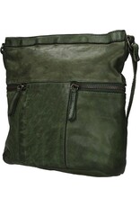 Bear Design Leren schoudertassen Leren crossbody tassen - Bear Design Schoudertas "Chessi"groen