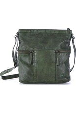 Bear Design Leren schoudertassen Leren crossbody tassen - Bear Design Schoudertas "Chessi"groen