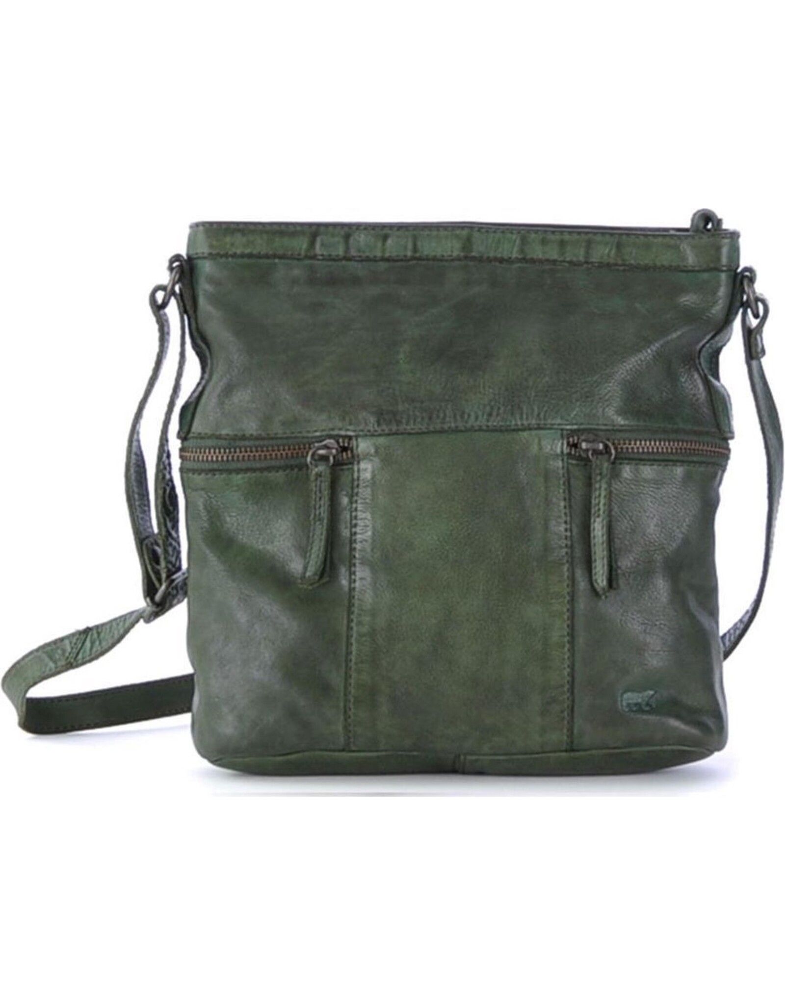 Bear Design Leren schoudertassen Leren crossbody tassen - Bear Design Schoudertas "Chessi"groen
