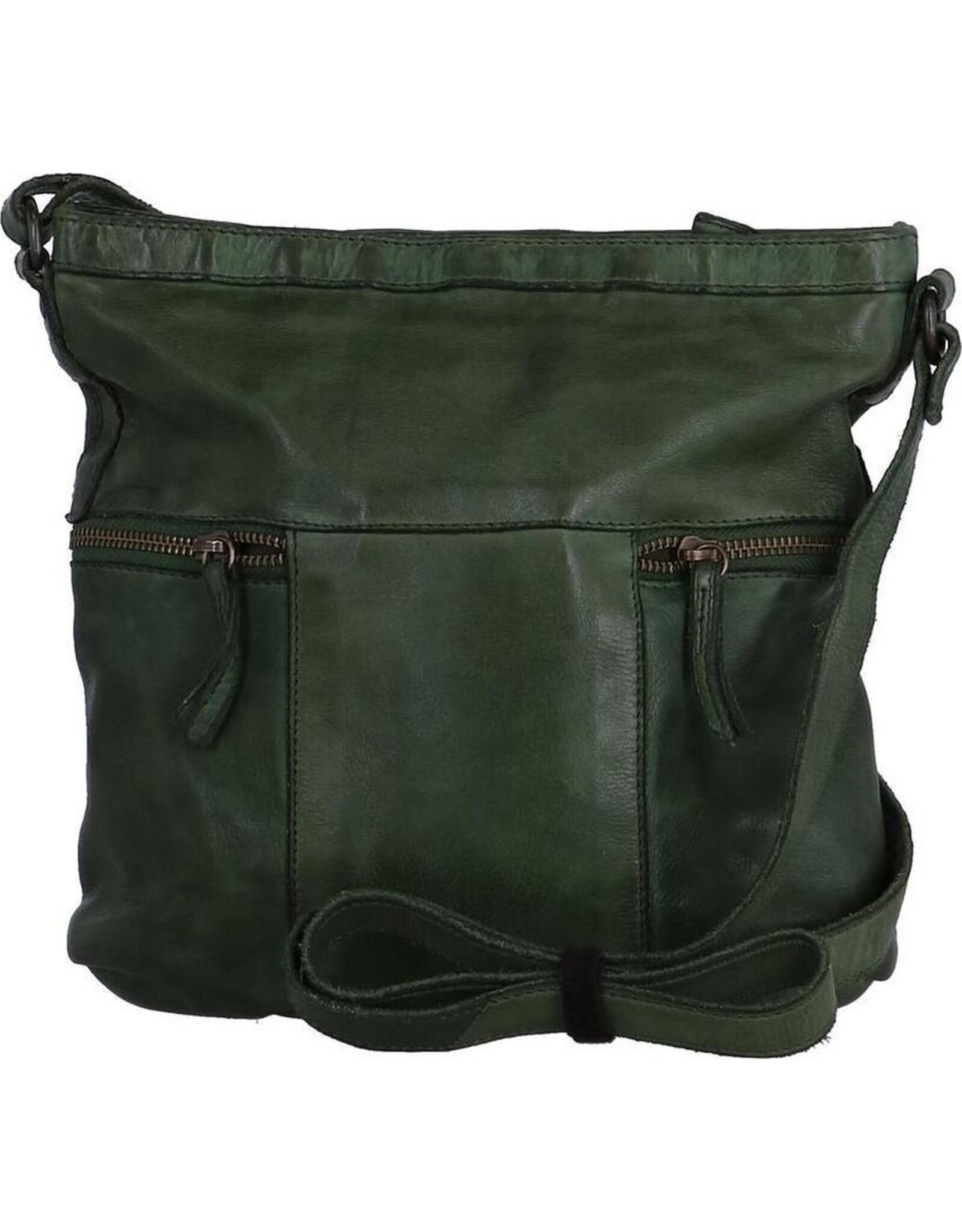 Bear Design Leather shoulderbags Leather crossbody bags - Bear Design Shoulder Bag ‘Chessi’ green