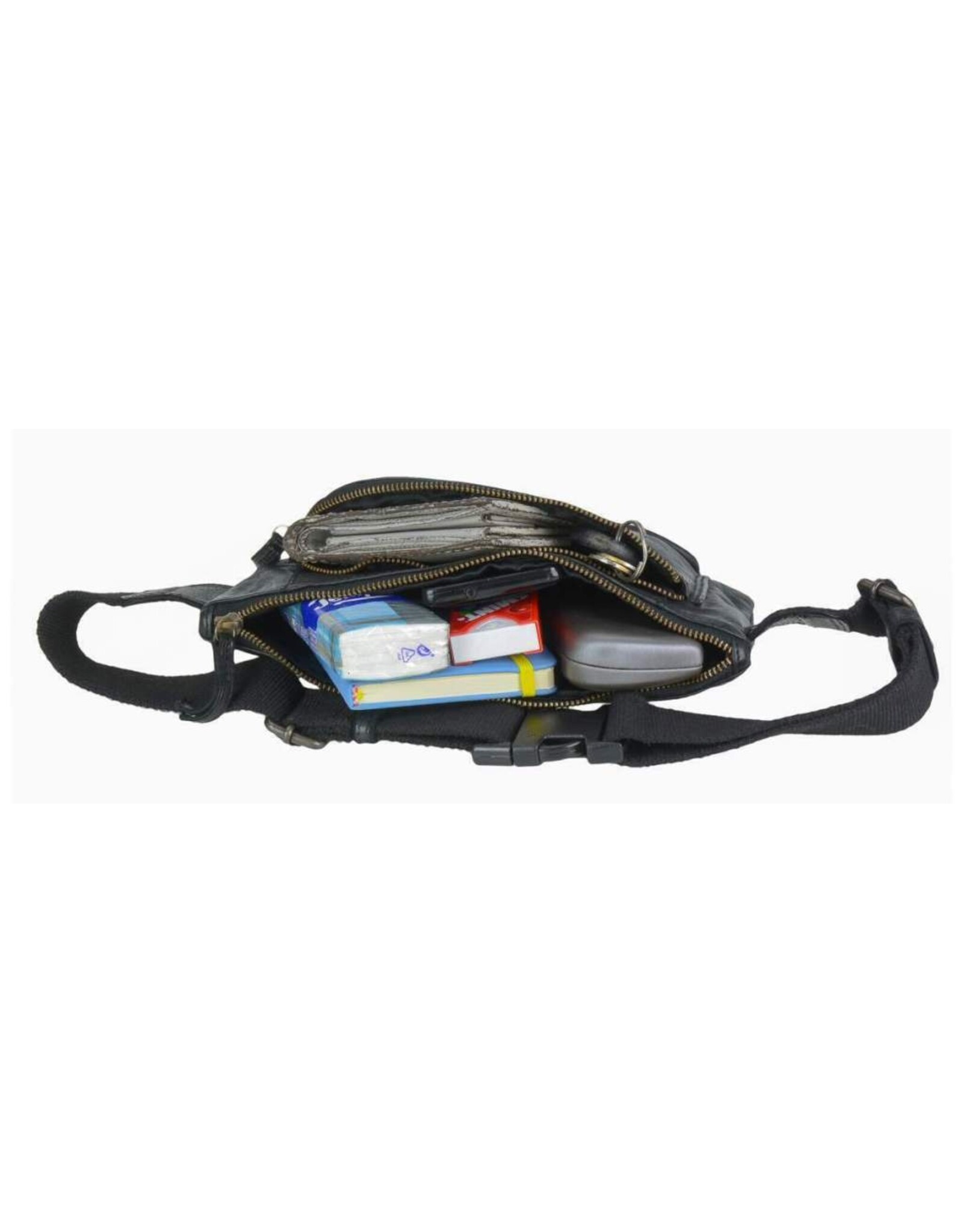 Bear Design Leather Festival bags, waist bags and belt bags - Bear Design  Waist bag ‘Bella’ black