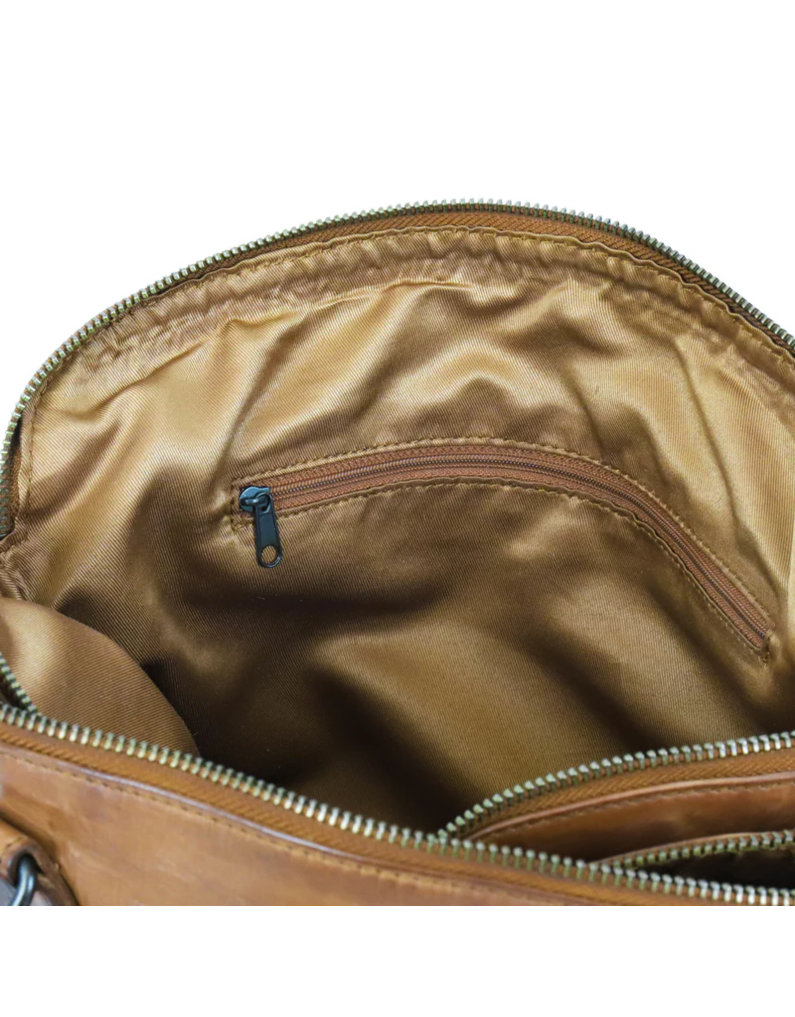 Bear Design Leather shoulderbags Leather crossbody bags - Bear Design Shoulder Bag ‘Lieke’ cognac
