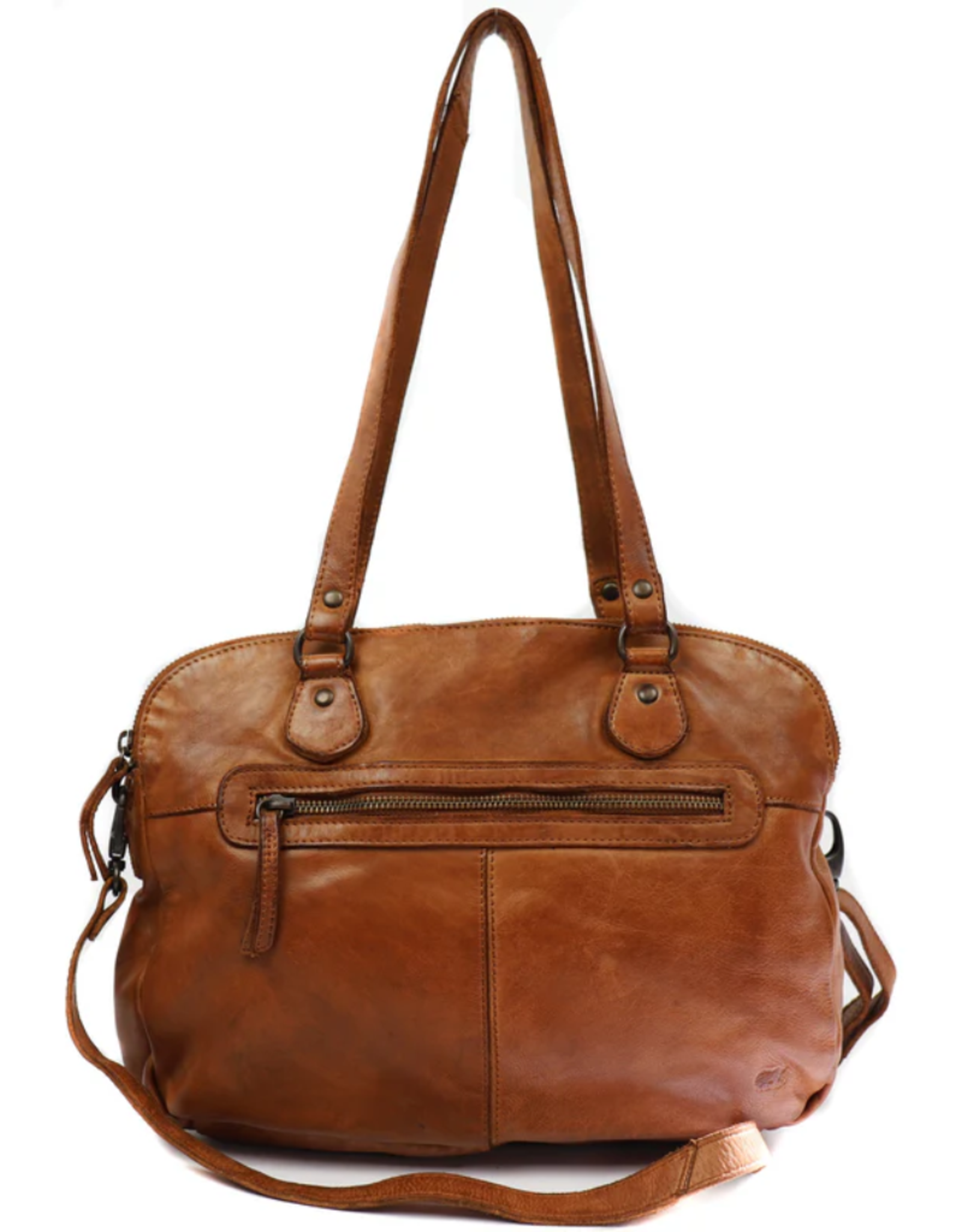 Bear Design Leather shoulderbags Leather crossbody bags - Bear Design Shoulder Bag ‘Lieke’ cognac