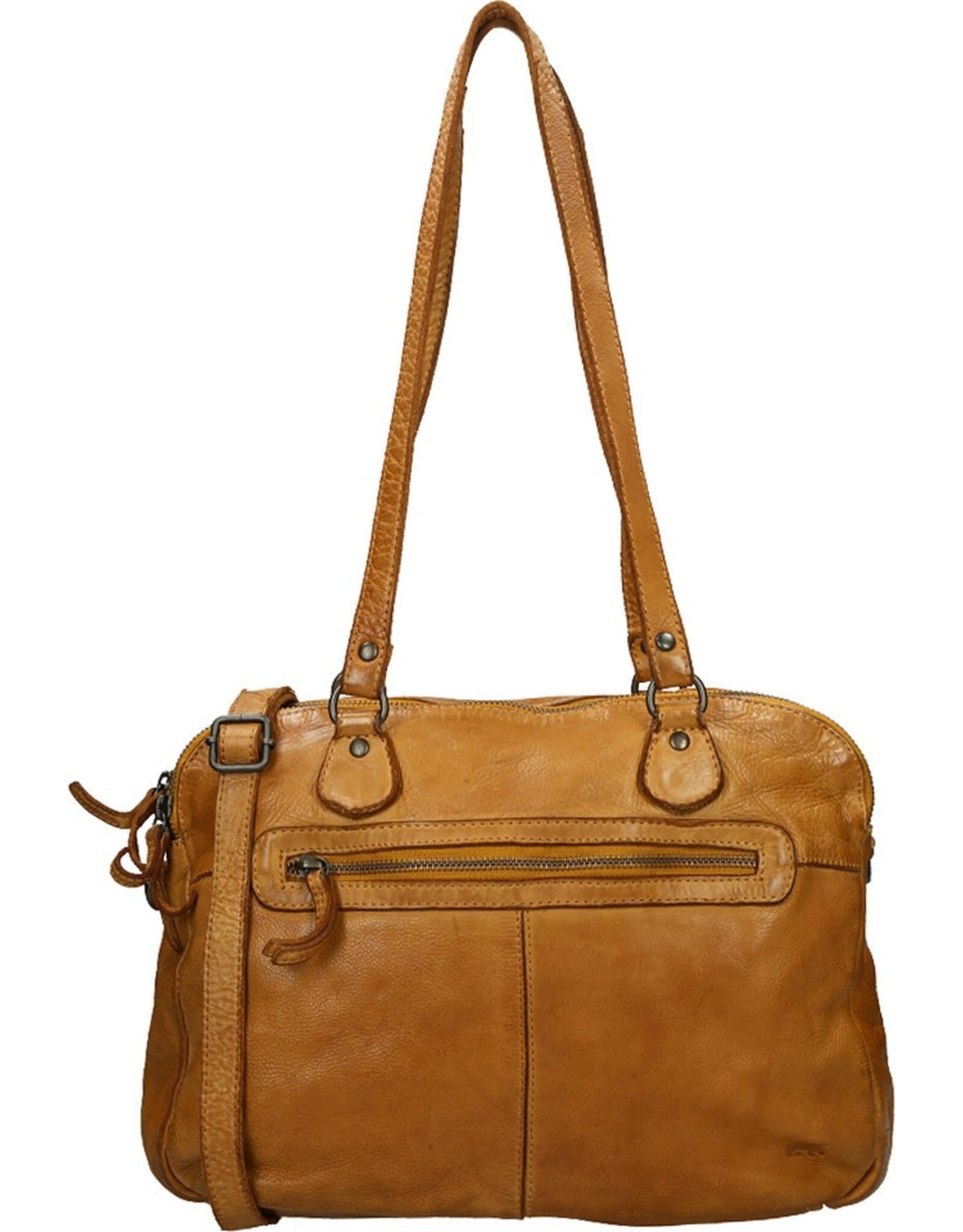 Bear Design Leather shoulderbags Leather crossbody bags - Bear Design Shoulder Bag ‘Lieke’ yellow