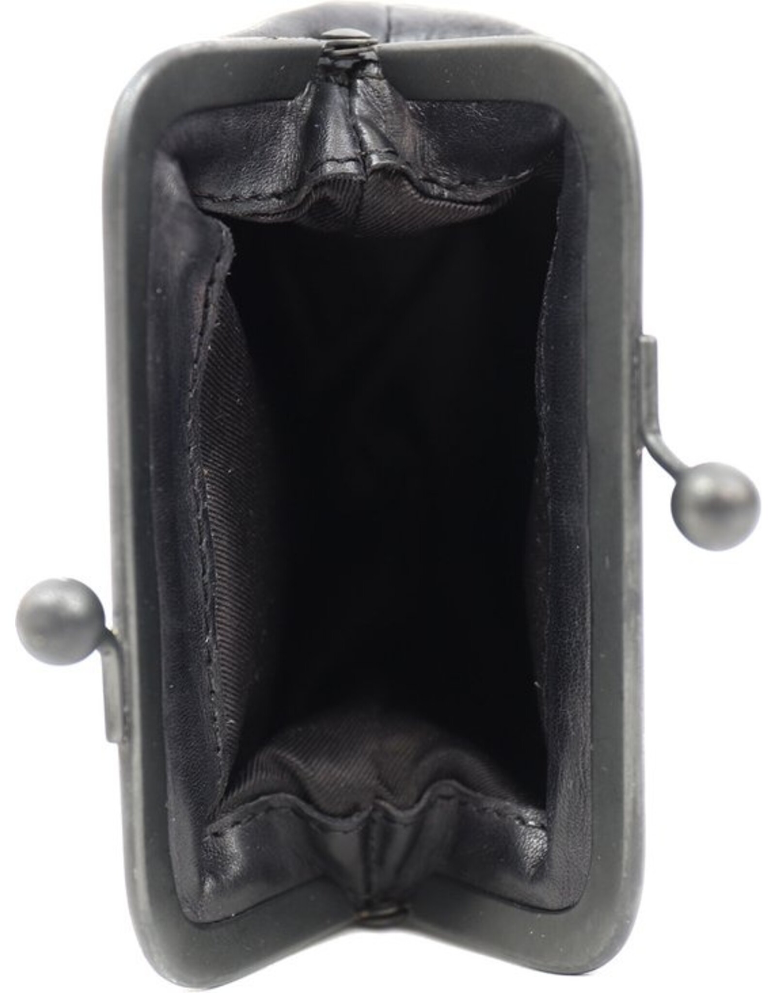 Bear Design Leather Wallets - Bear Design Clasp wallet  ‘Lorraine’ black