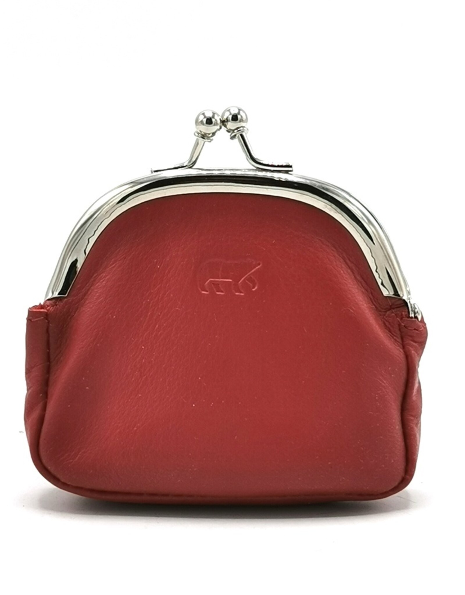 Bear Design Leather Wallets - Bear Design Clasp wallet  ‘Lily’ red