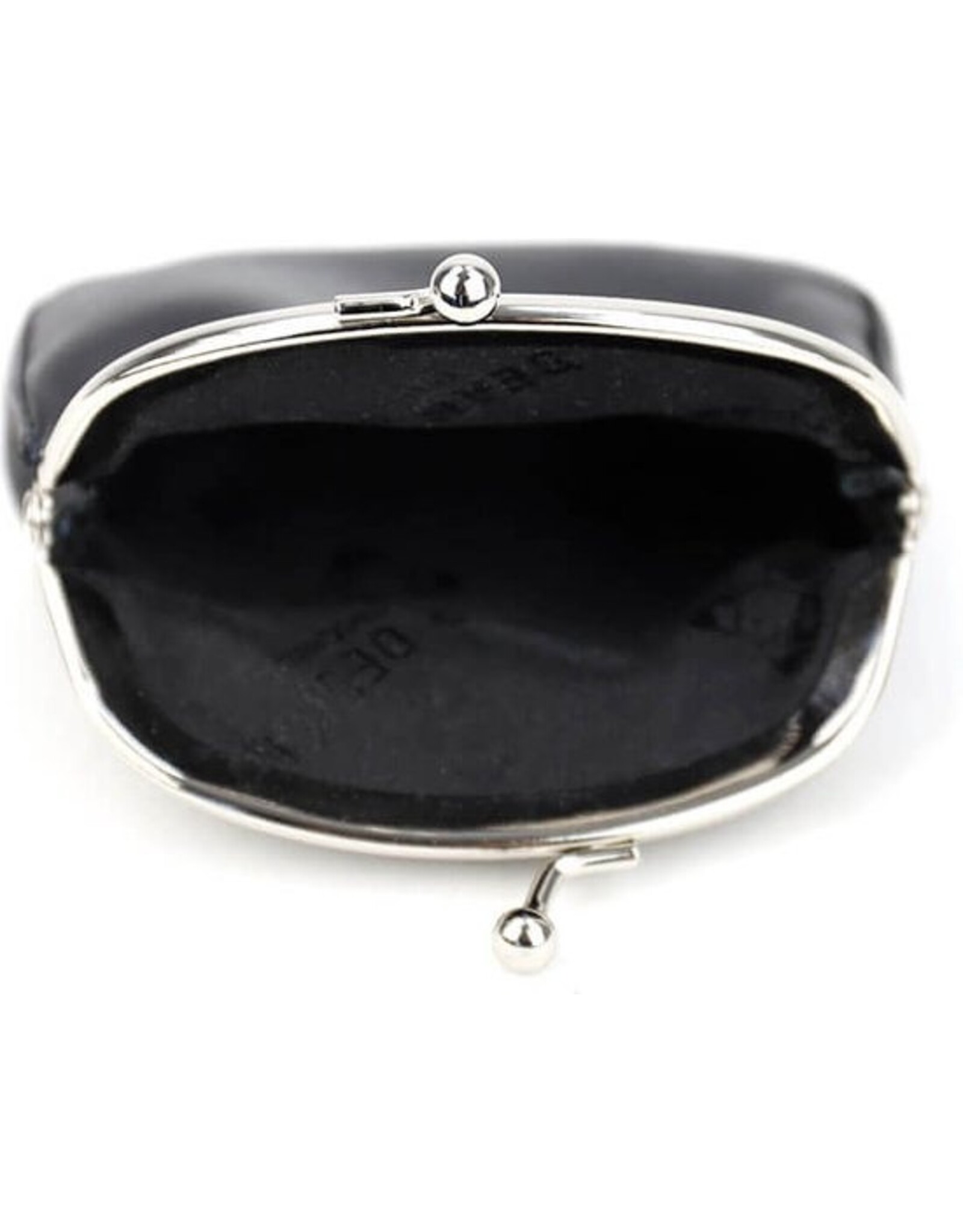 Bear Design Leren Portemonnees - Bear Design Knipportemonnee/beugelportemonnee "Lily" zwart