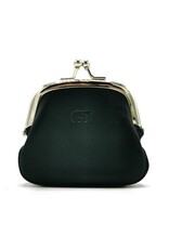 Bear Design Leren Portemonnees - Bear Design Knipportemonnee/beugelportemonnee "Lily" zwart