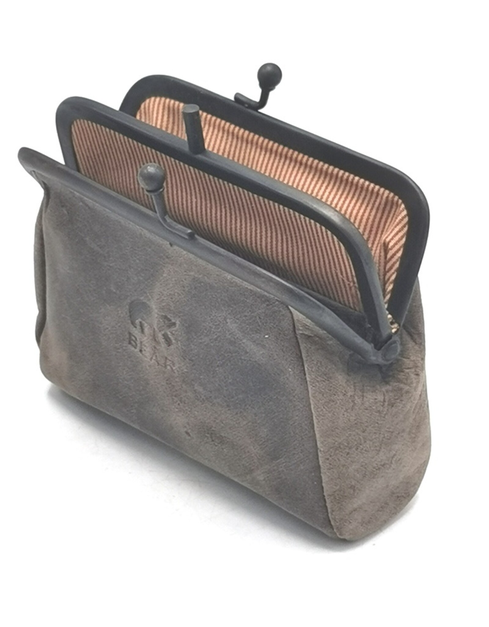 Bear Design Leren Portemonnees - Bear Design Beugelportemonnee "Fien" hunter leer