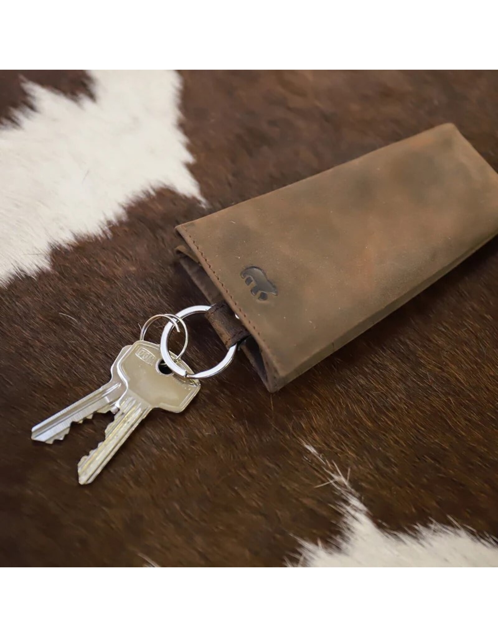Bear Design Leren Portemonnees - Bear Design Kloksleutelhanger "Pablo" hunter leer