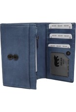 Bear Design Leather Wallets - Bear Design Wallet 'Sweety' elemental blue