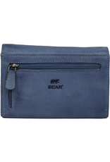 Bear Design Leather Wallets - Bear Design Wallet 'Sweety' elemental blue
