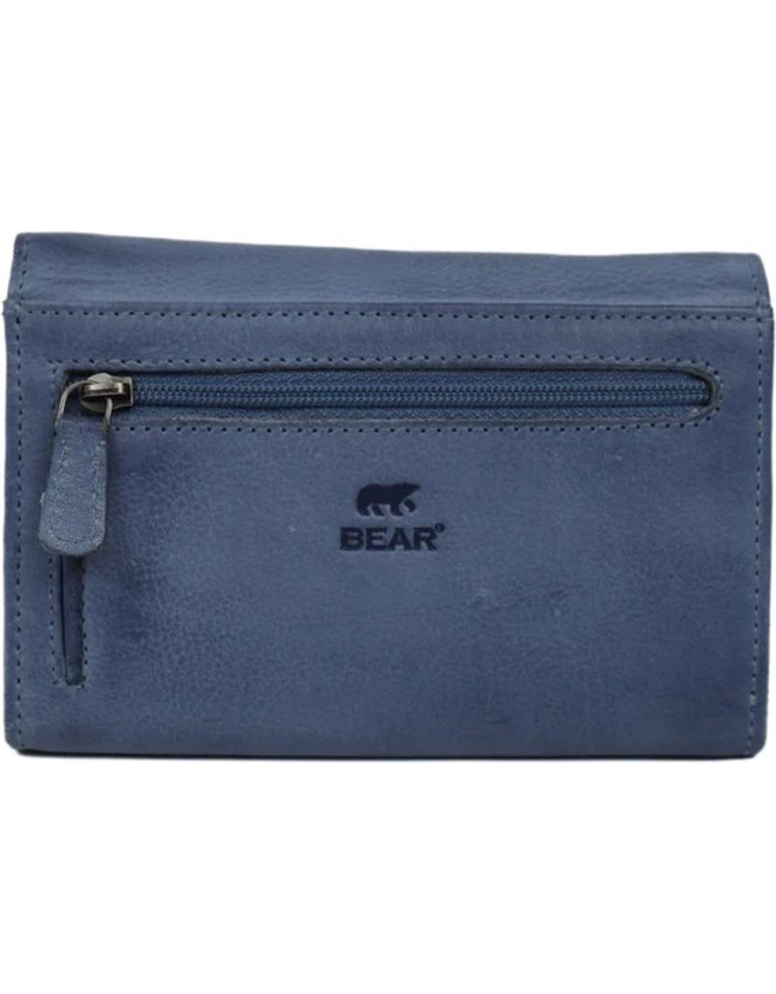 Bear Design Leather Wallets - Bear Design Wallet 'Sweety' elemental blue