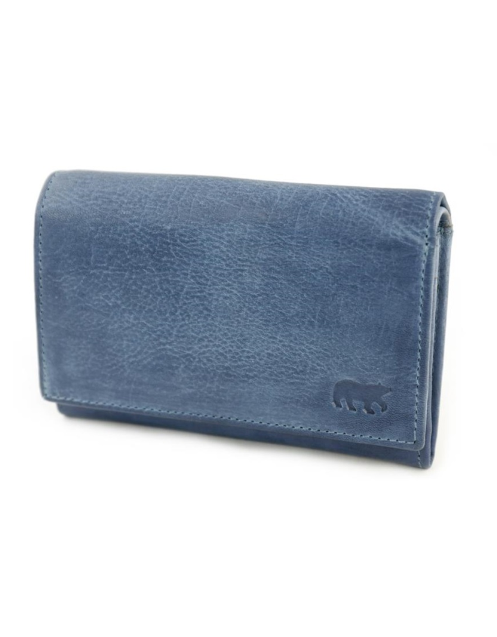 Bear Design Leather Wallets - Bear Design Wallet 'Sweety' elemental blue