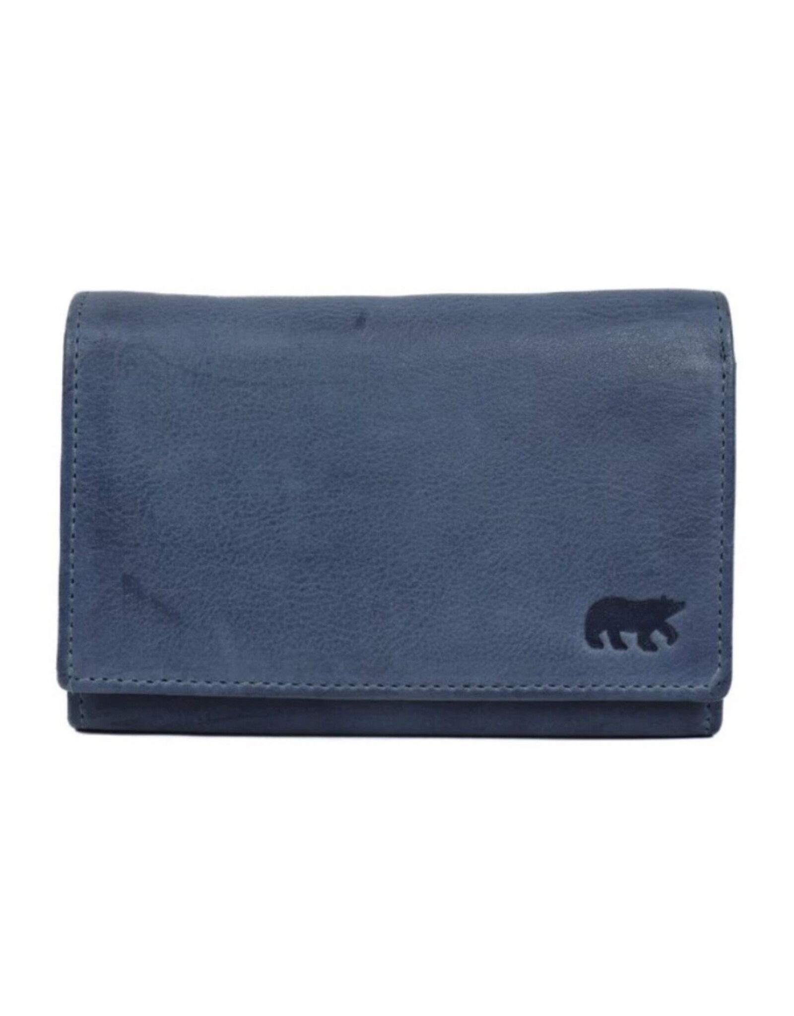 Bear Design Leather Wallets - Bear Design Wallet 'Sweety' elemental blue