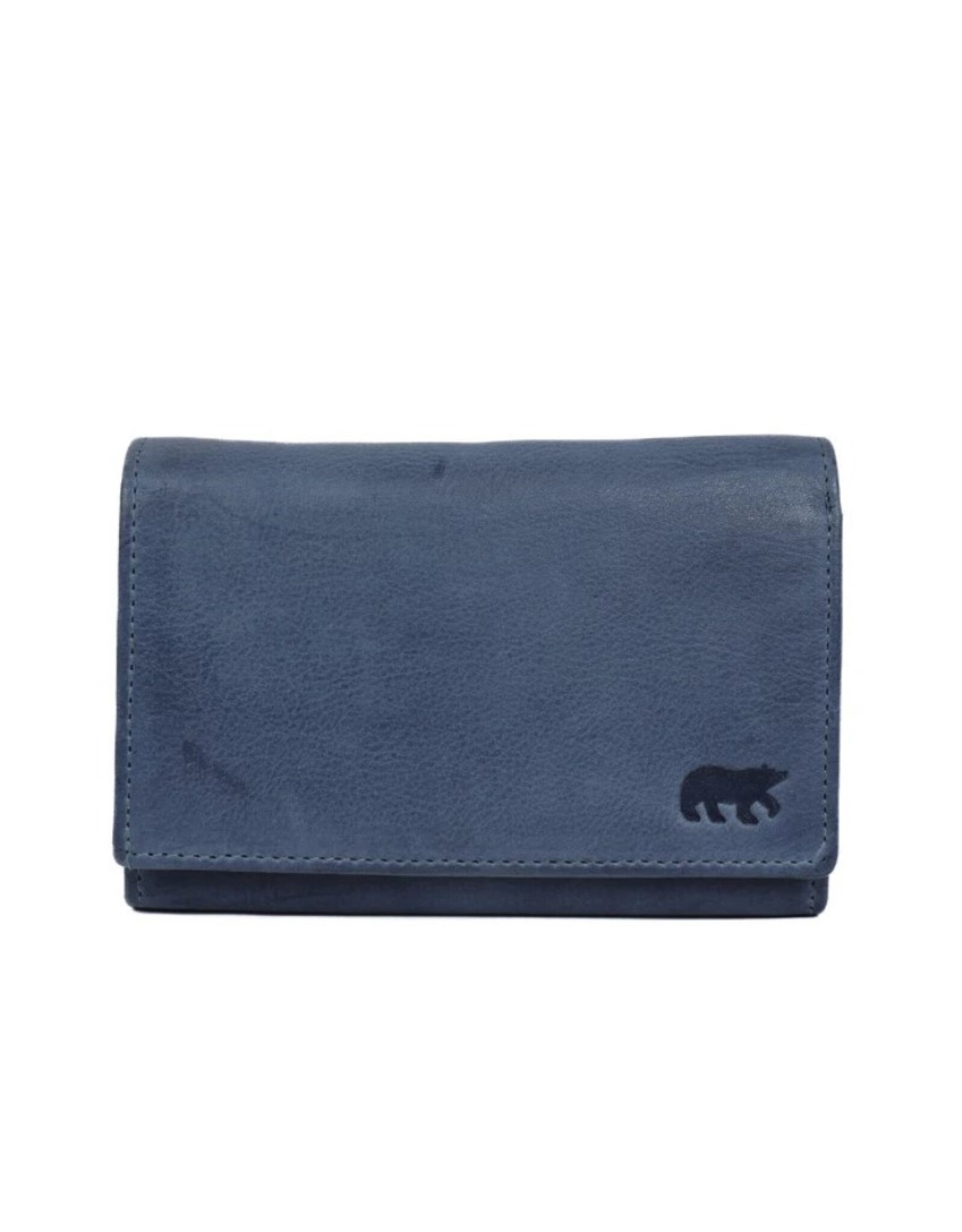 Bear Design Leather Wallets - Bear Design Wallet 'Sweety' elemental blue