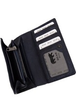 Bear Design Leather Wallets - Bear Design Wallet 'Sweety' navy blue