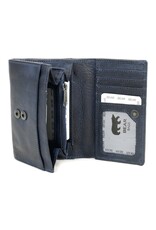 Bear Design Leather Wallets - Bear Design Wallet 'Sweety' navy blue