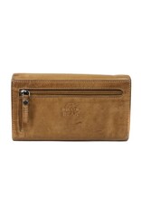 Bear Design Leren Portemonnees - Bear Design Portemonnee "Sweety"  XL taupe