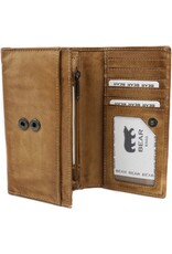 Bear Design Leren Portemonnees - Bear Design Portemonnee "Sweety"  XL taupe