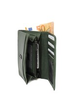 Bear Design Leren Portemonnees - Bear Design Portemonnee "Sweety"  XL groen