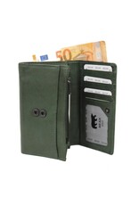 Bear Design Leren Portemonnees - Bear Design Portemonnee "Sweety"  XL groen