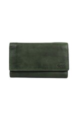 Bear Design Leather Wallets - Bear Design Wallet 'Sweety'  XL green