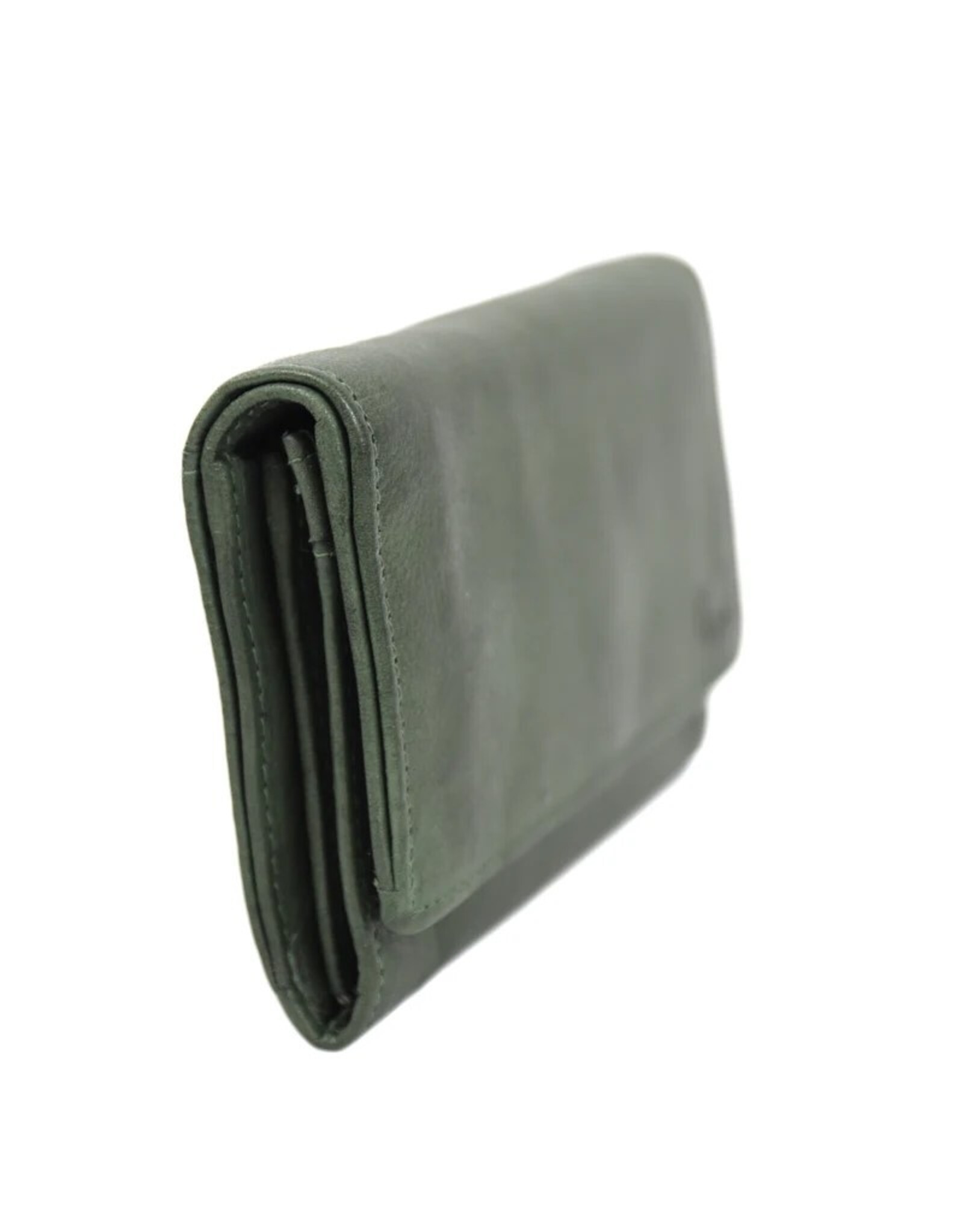 Bear Design Leather Wallets - Bear Design Wallet 'Sweety'  XL green