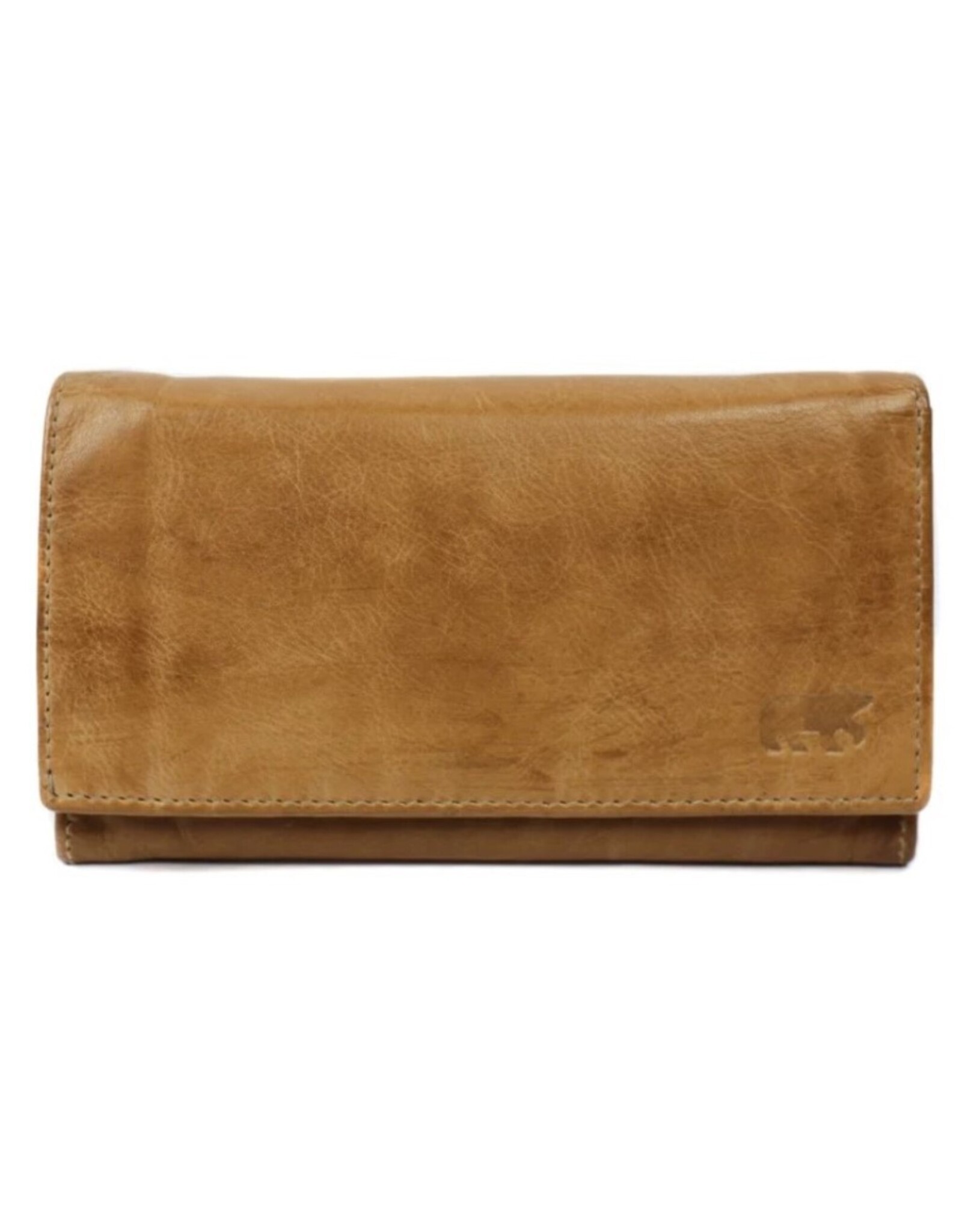 Bear Design Leren Portemonnees - Bear Design Portemonnee "Sweety"  XL taupe