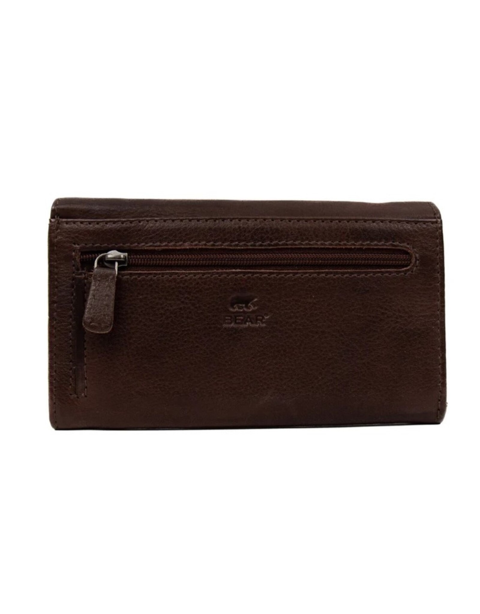 Bear Design Leather Wallets - Bear Design Wallet 'Sweety'  XL brown