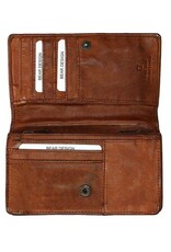 Bear Design Leather Wallets - Bear Design Wallet 'Emma'  cognac