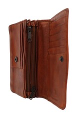 Bear Design Leather Wallets - Bear Design Wallet 'Emma'  cognac