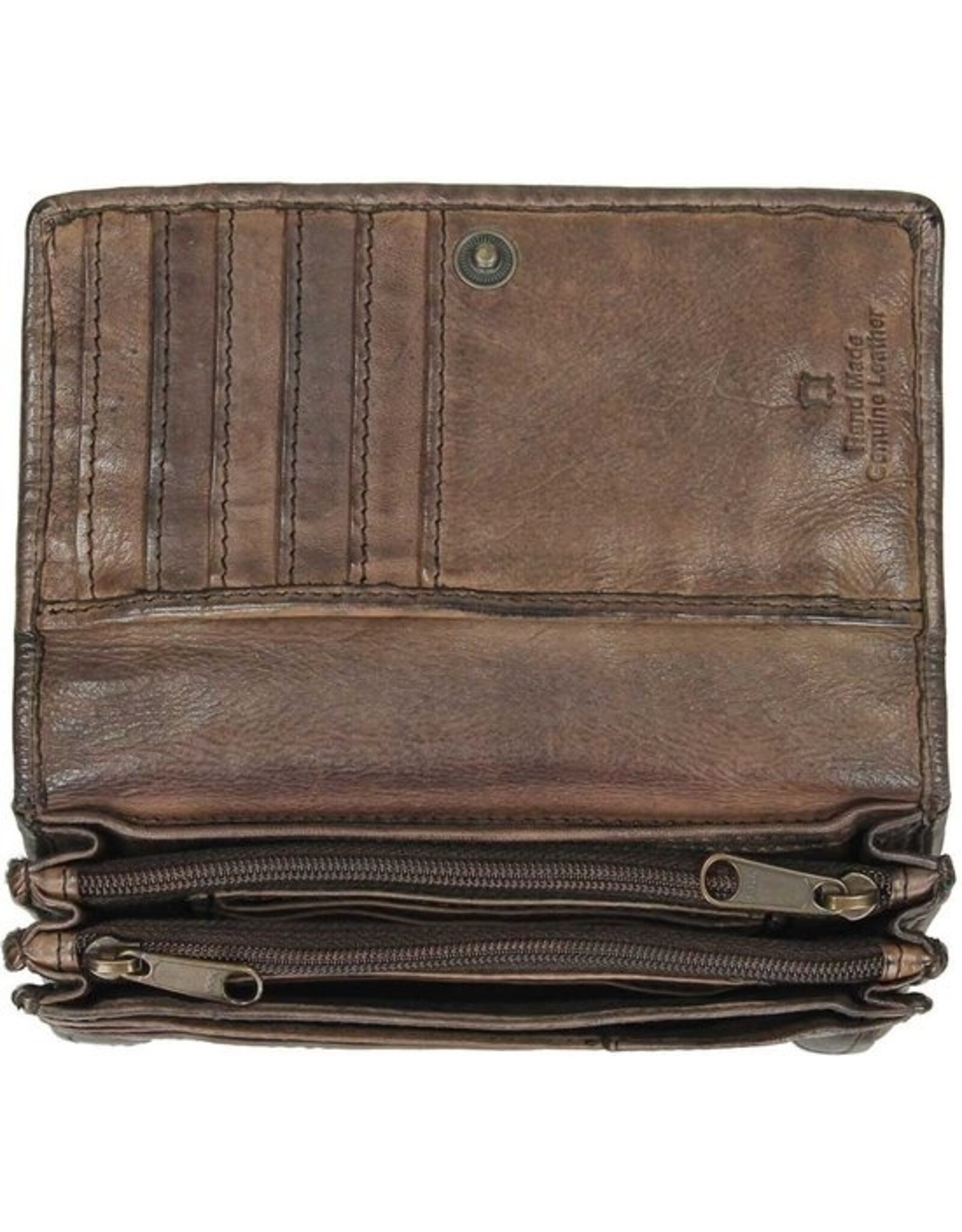 Bear Design Leather Wallets - Bear Design Wallet 'Emma'  brown