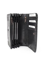 Bear Design Leren Portemonnees - Bear Design Portemonnee "Noor" zwart