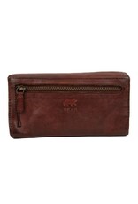 Bear Design Leather Wallets - Bear Design Wallet 'Noor'  bordeaux