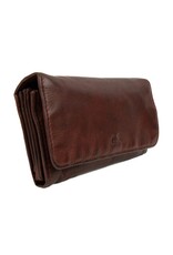 Bear Design Leather Wallets - Bear Design Wallet 'Noor'  bordeaux