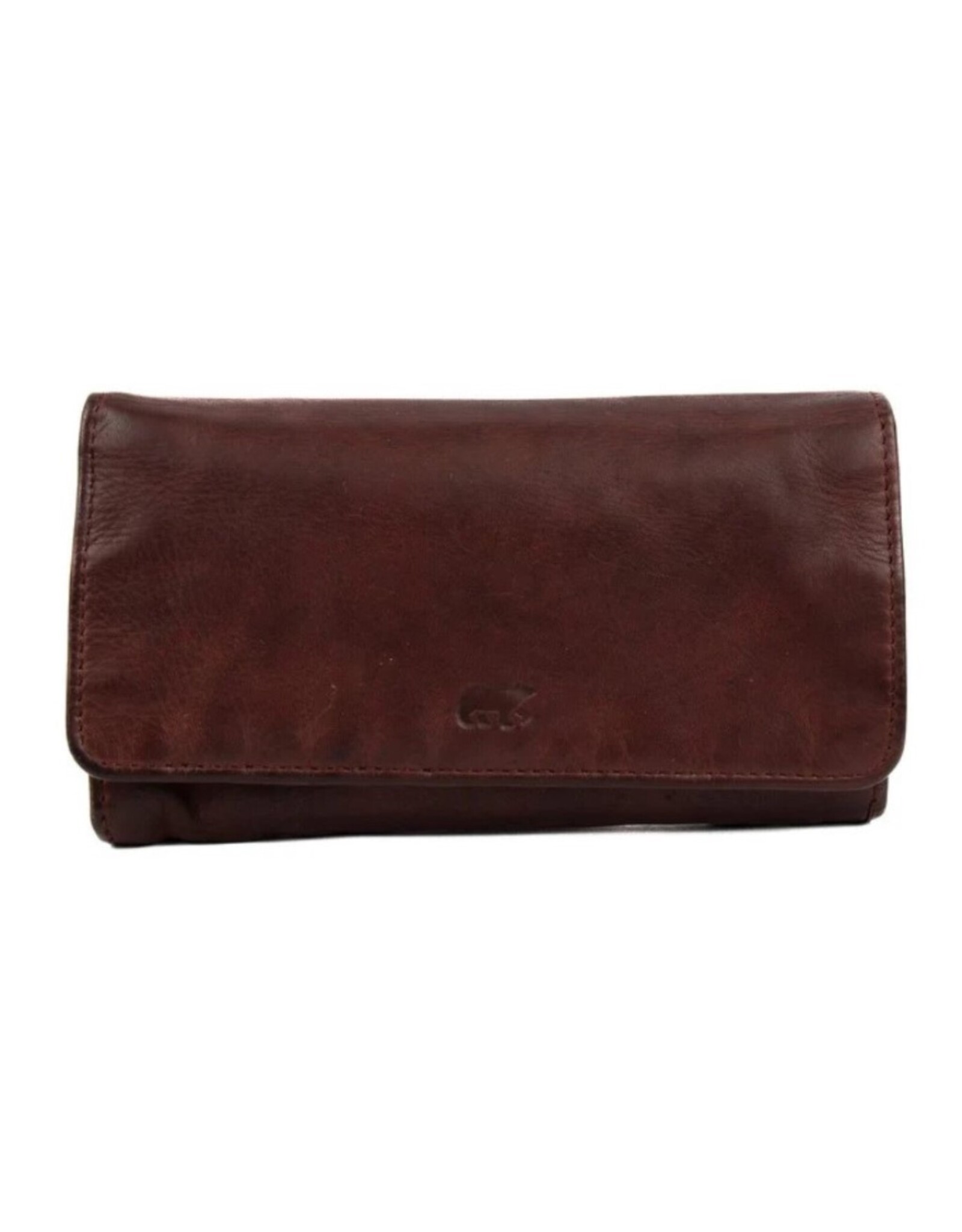 Bear Design Leather Wallets - Bear Design Wallet 'Noor'  bordeaux